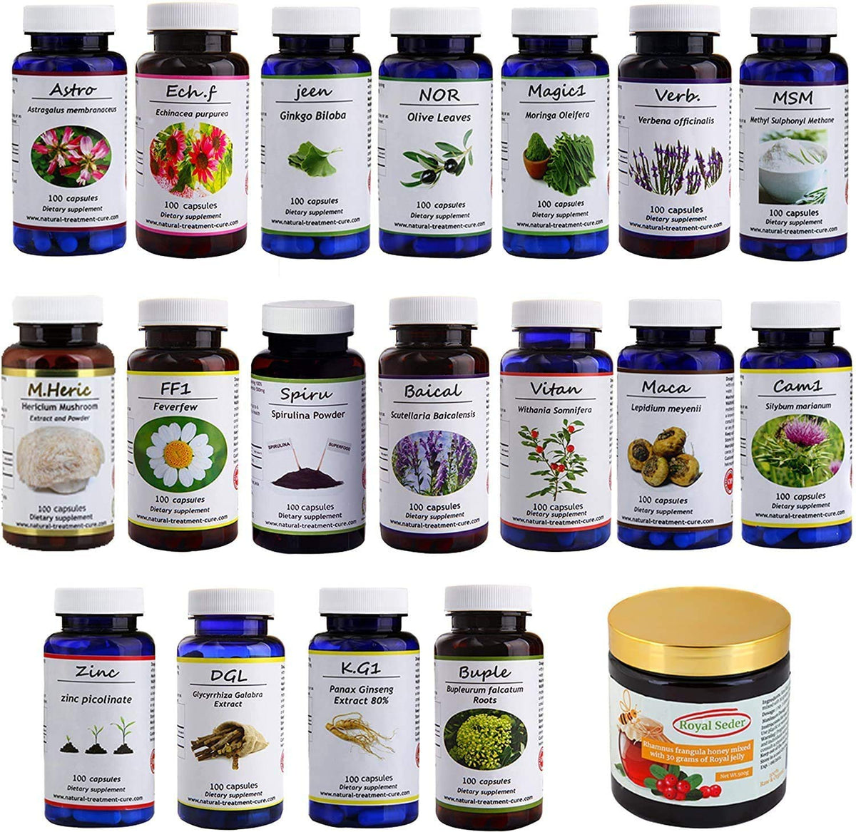 Hekma Center MS Supplement Package with 18 Herbs - 1 Count