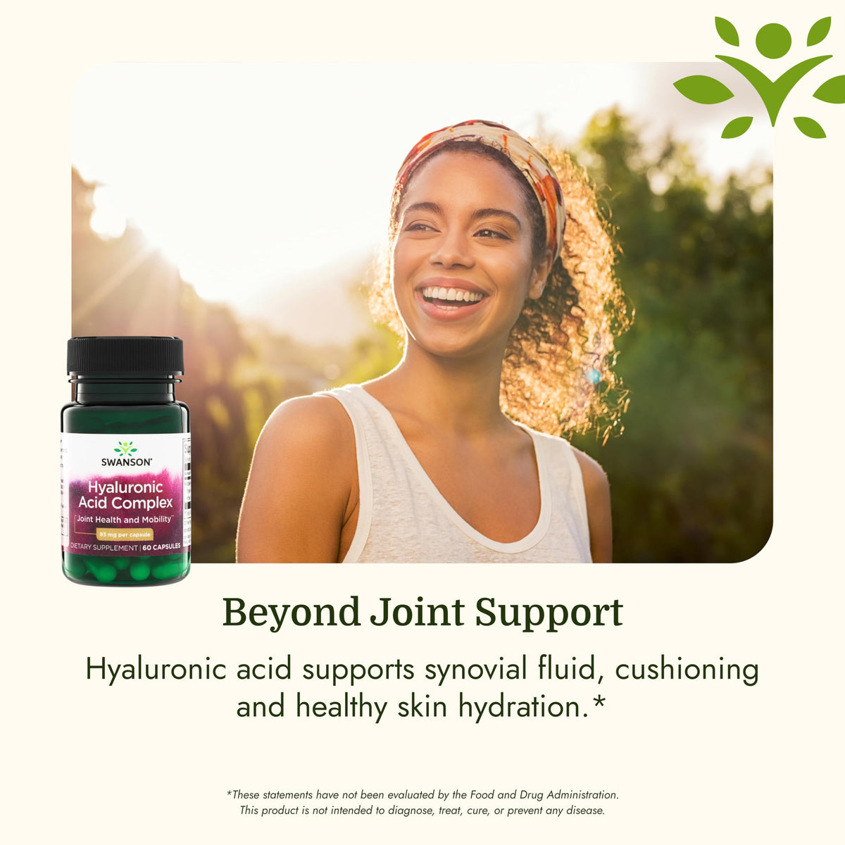 Swanson Hyaluronic Acid Complex 83 mg - 60 Capsules - image 5
