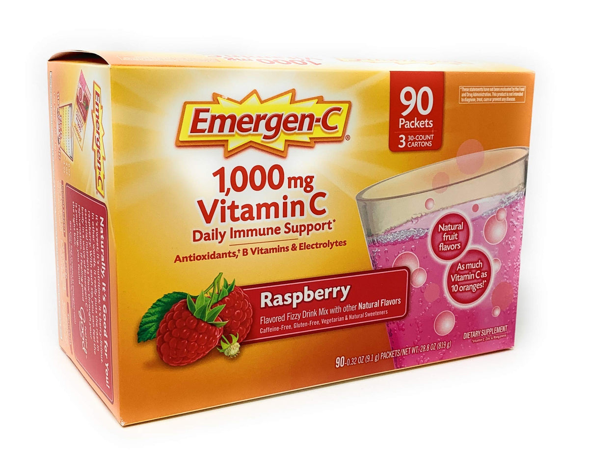 Emergen-C Vitamin C 1000mg Immune Support Powder - 90 Packets