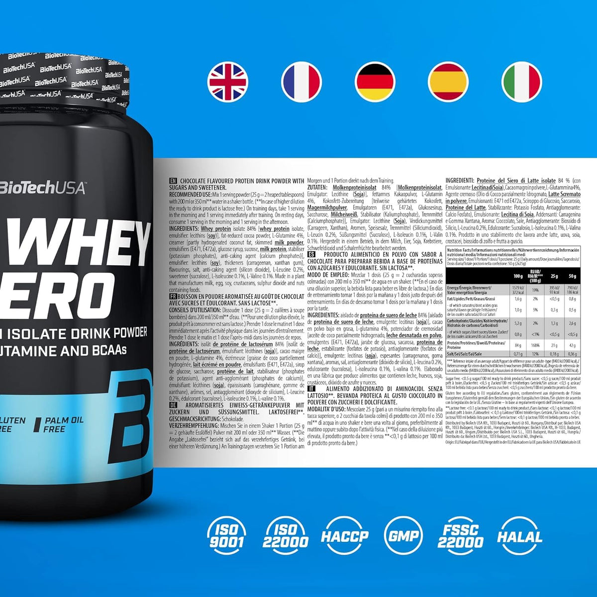 BioTechUSA Iso Whey Zero Whey Protein Isolate Chocolate - 5 lbs - image 4