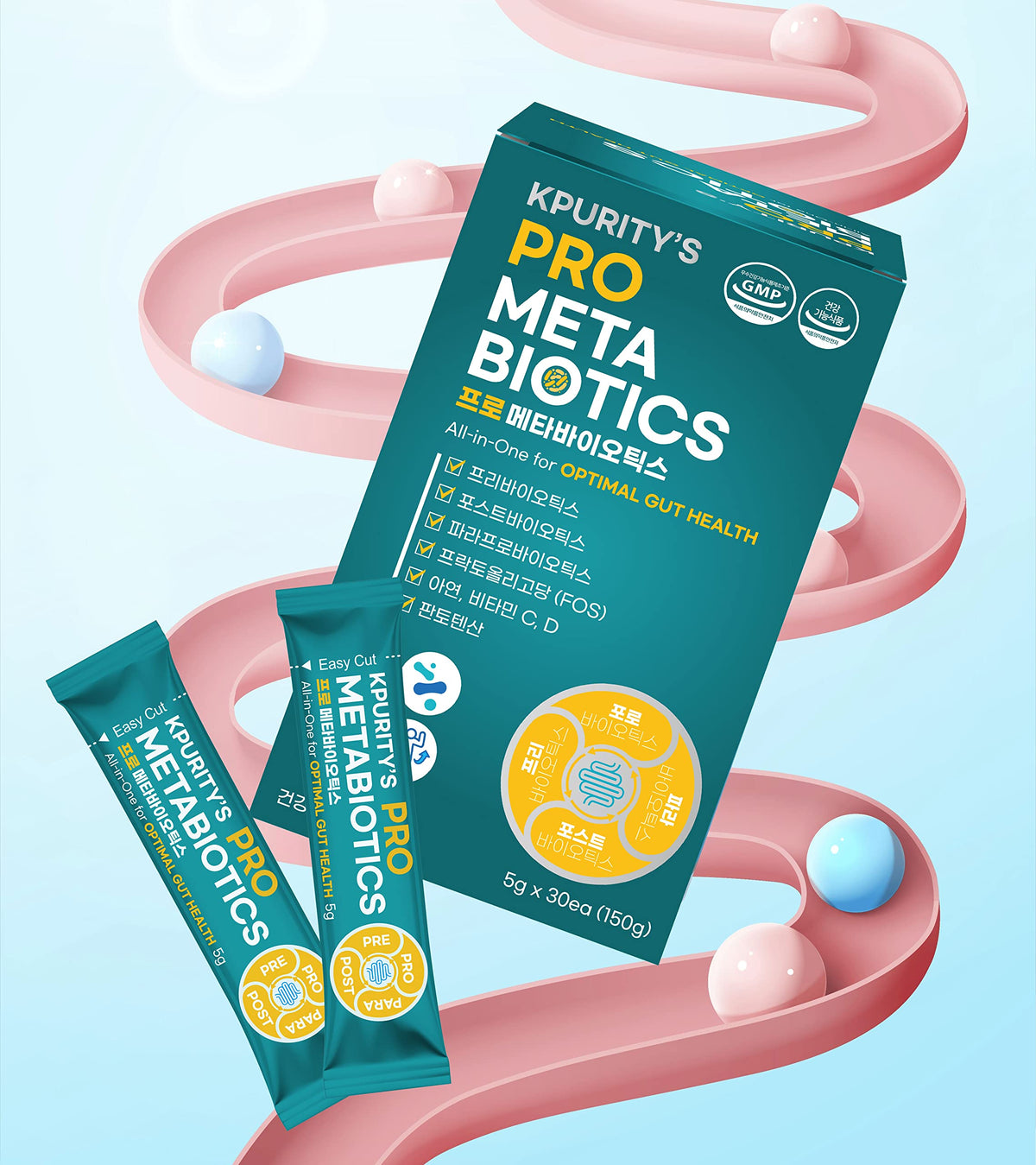 KPurity Prometabiotics All-in-One Gut Health Powder - 30 Sticks - image 5
