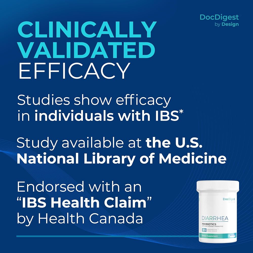DocDigest by Design IBS Anti Diarrhea Probiotic - 30 Capsules - image 3
