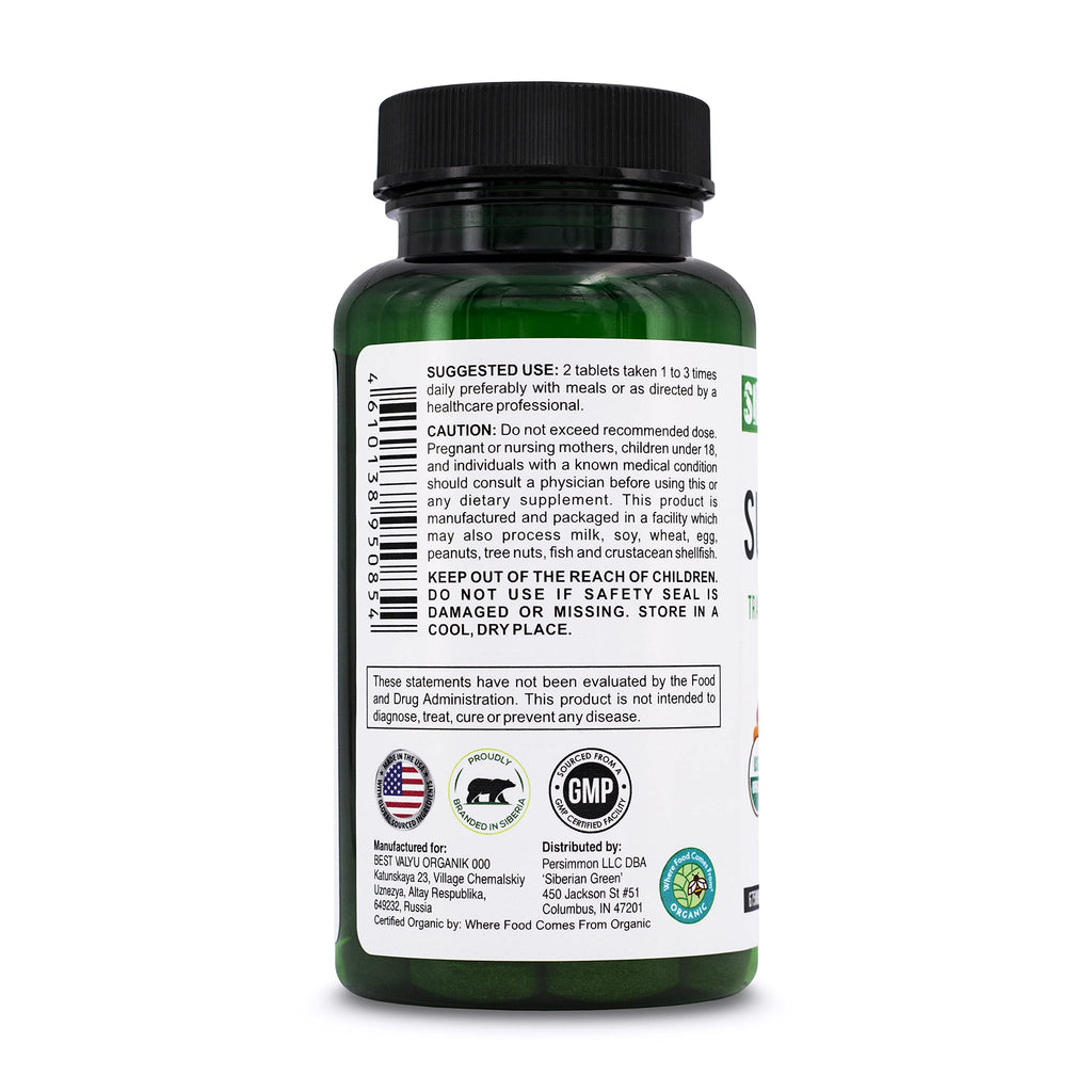 Siberian Green 28 Organic Superfoods Supplement - 60 Tablets - image 3
