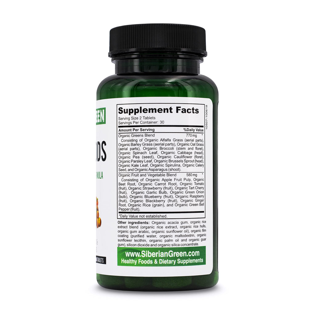 Siberian Green 28 Organic Superfoods Supplement - 60 Tablets - image 4