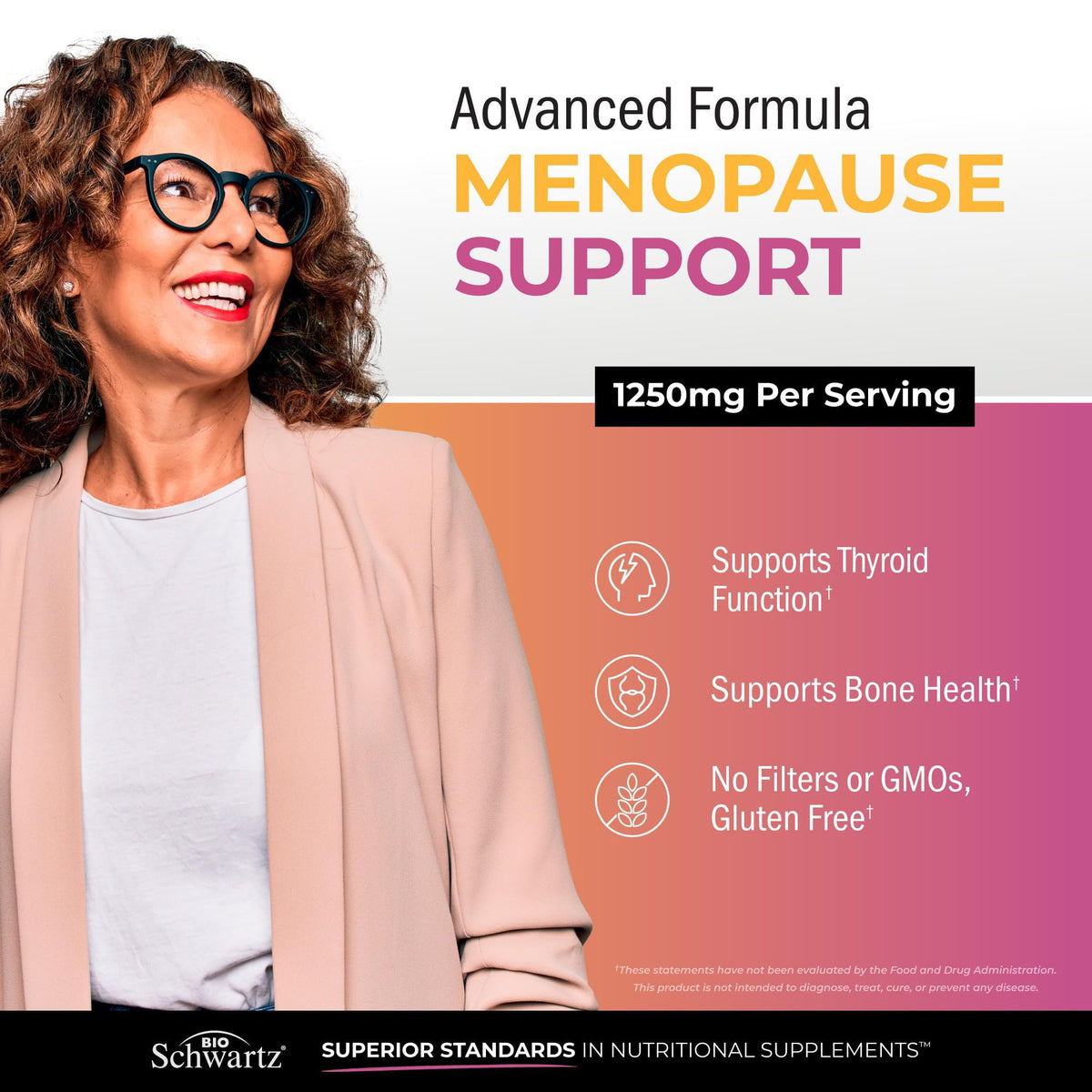 BioSchwartz Herbal Menopause Support for Women - 60 Vegetarian Capsules - image 3