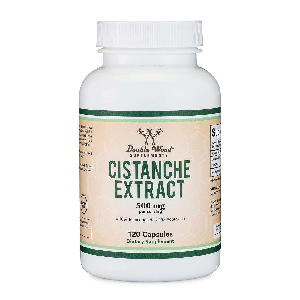 Double Wood Cistanche Tubulosa 500mg Male Vitality - 120 Capsules - image 5