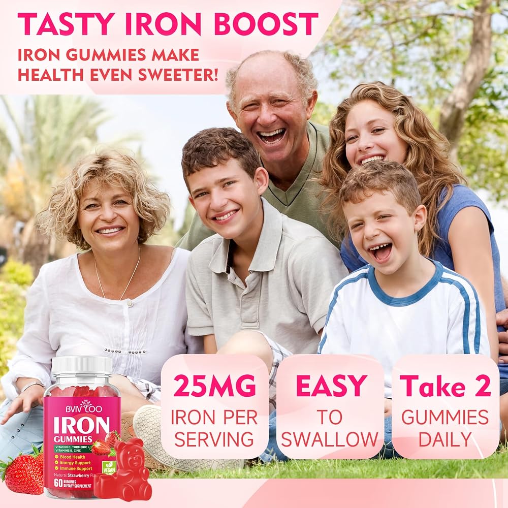 BVIVLOO Vegan Iron Gummies