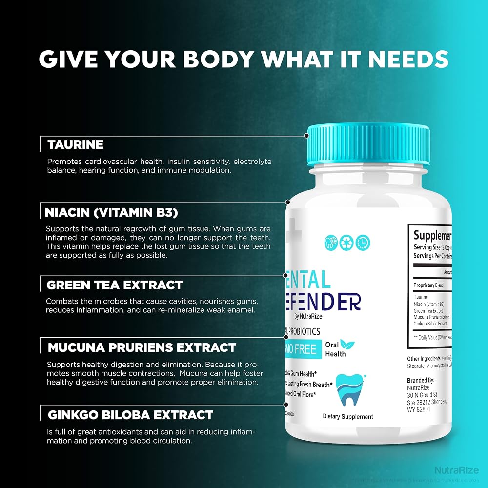 NutraRize Dental Defender Capsules Oral Support - 120 Capsules - image 5