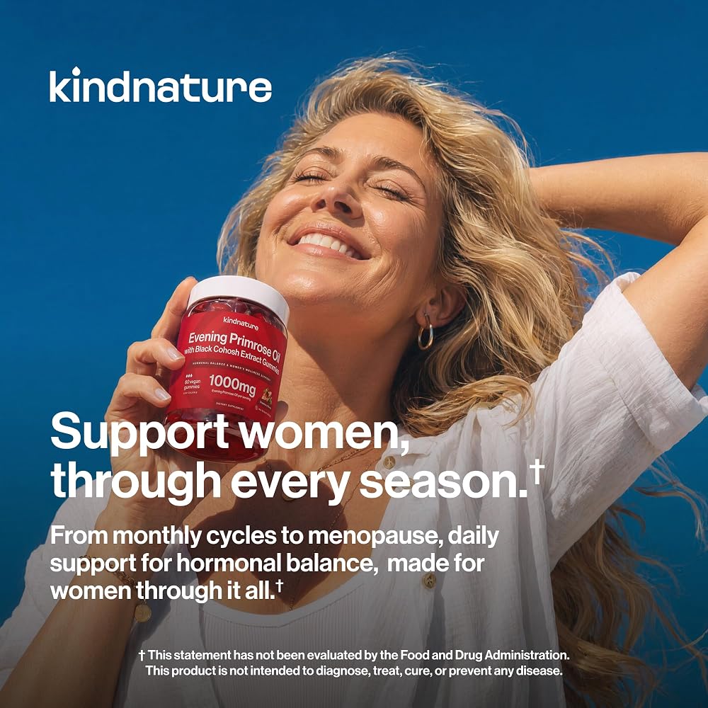 kindnature Evening Primrose Oil Gummies for Women 1000mg - 60 Gummies - image 2