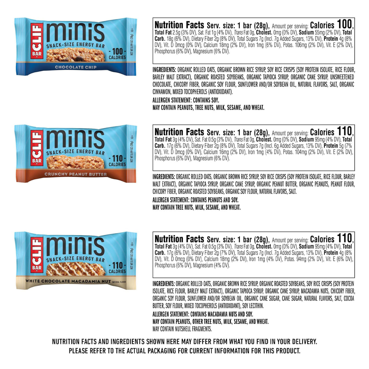 CLIF Bar Minis Variety Pack Energy Bars - 30 Count - image 5