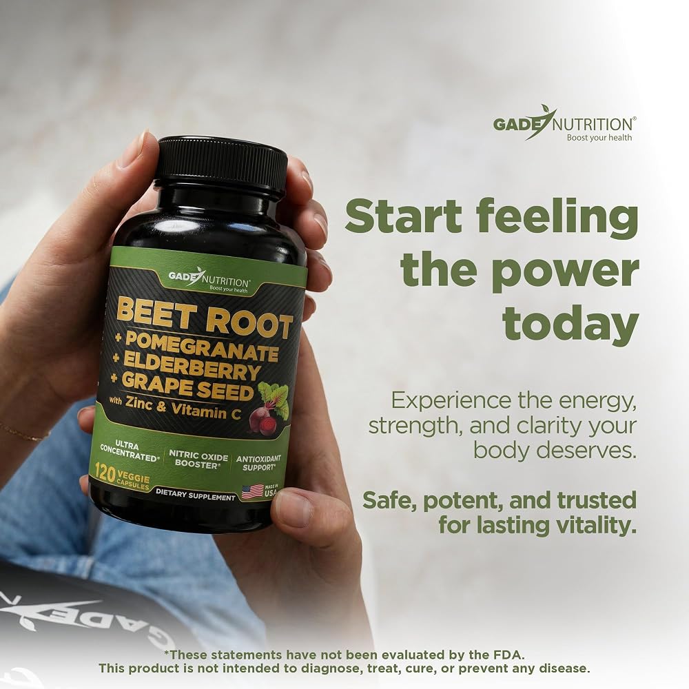 Gade Nutrition Beet Root Capsules Concentrated - 120 Count - image 8
