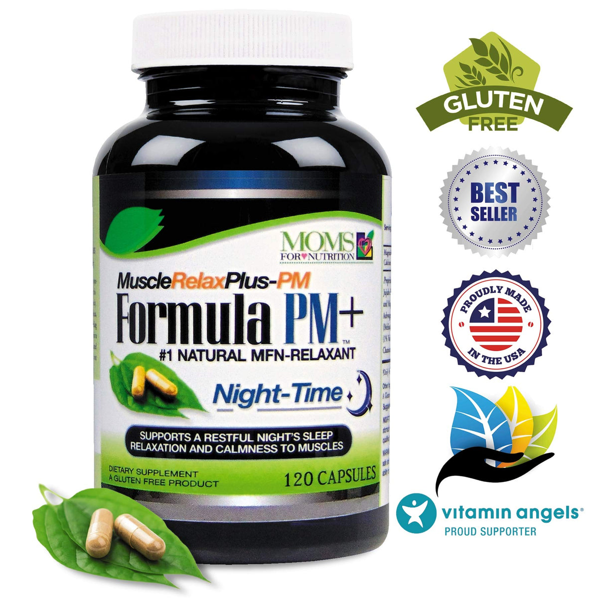 Moms For Nutrition Night-Time Muscle Relax Formula - 120 Capsules - image 3