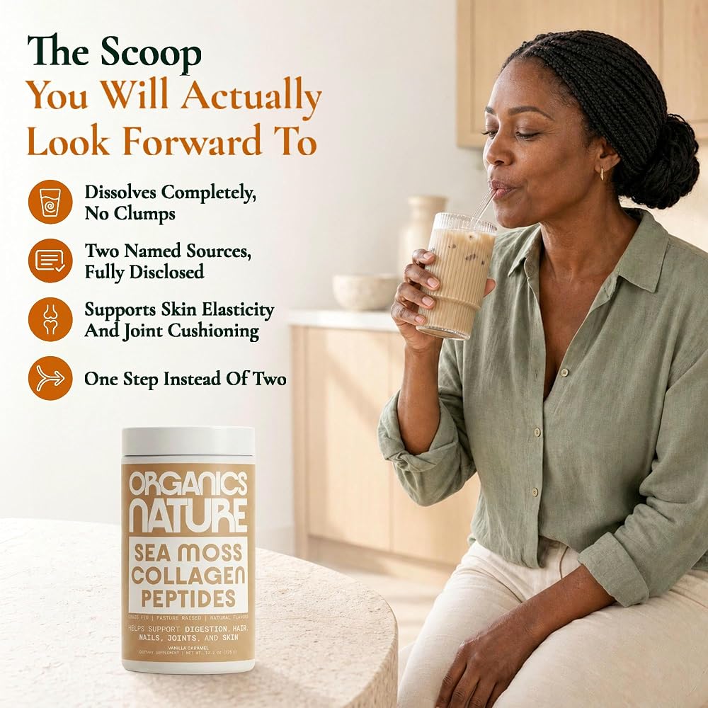 ORGANICS NATURE Collagen Peptides Powder with Irish Sea Moss - 380g - image 2