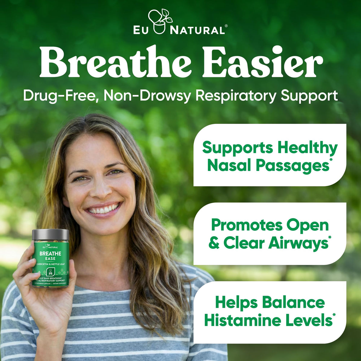 Eu Natural Breathe Inhaler Support Supplement - 60 Vegetarian Capsules - image 3