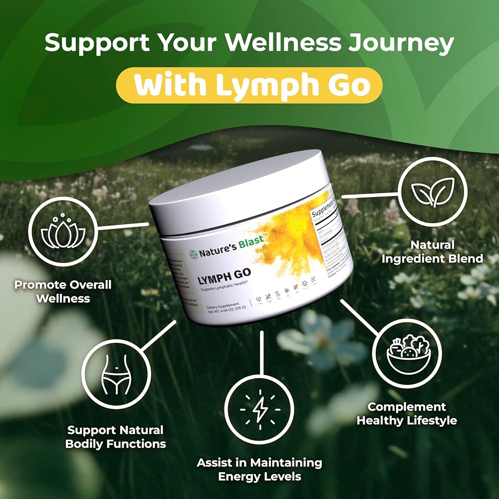 NATURES BLAST Lymph Go Lymphatic Drainage Supplement - 30 Servings - image 2