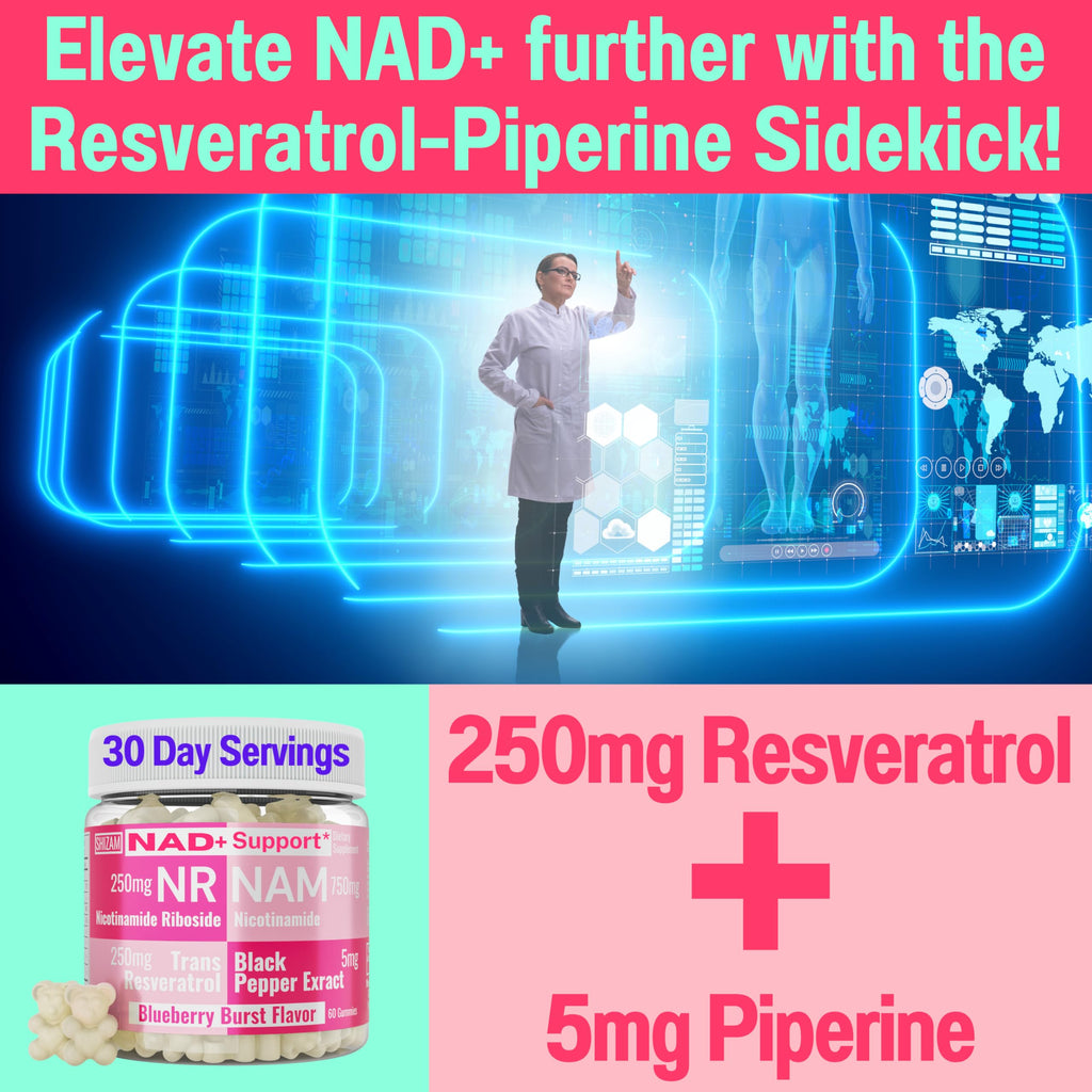 SHIZAM Nicotinamide Riboside NAD+ Gummies - 60 Count - image 4