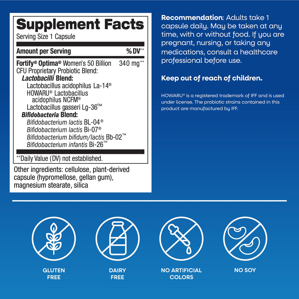 Nature's Way Fortify Optima Women's 50 Billion Probiotic - 30 Capsules - image 6