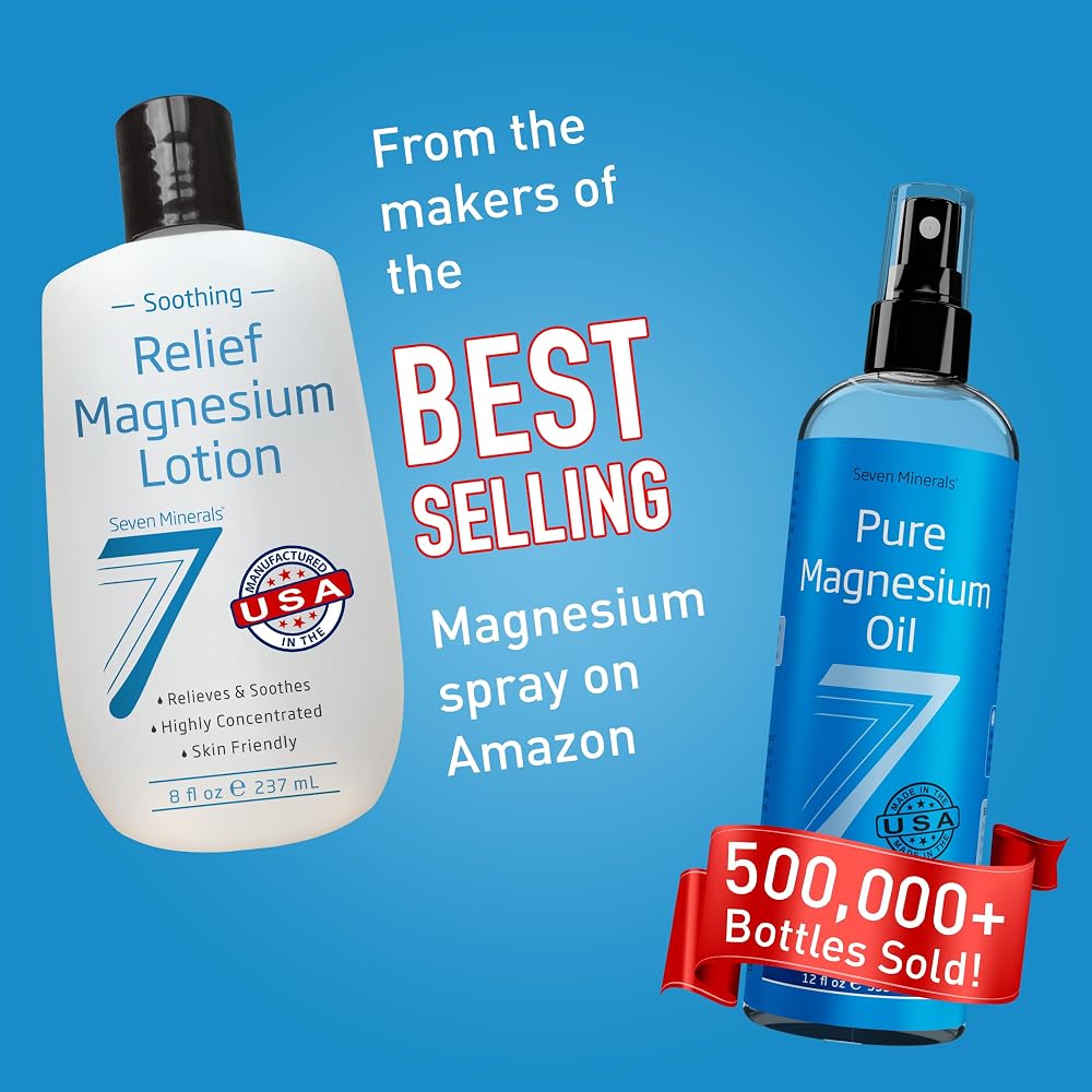 Seven Minerals Magnesium Lotion for Soothing Relief & Relaxation