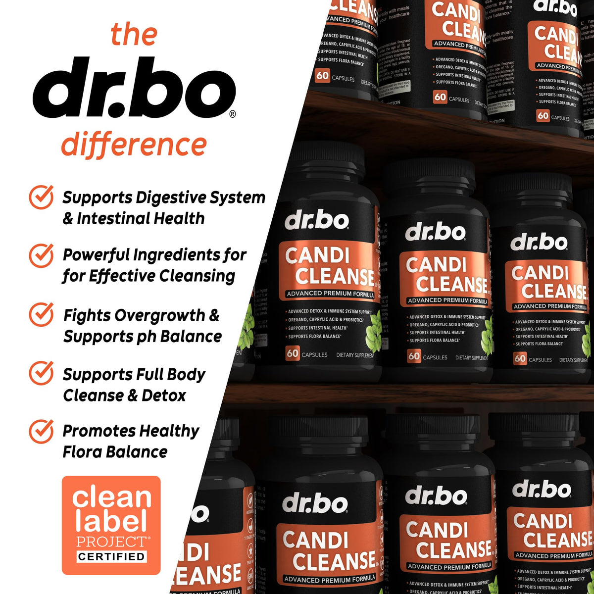 DR. BO Candi Cleanse Support Supplement Balance Control - 60 Capsules - image 4