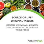 NaturesPlus Source of Life No Iron Multivitamin - 180 Tablets - image 3