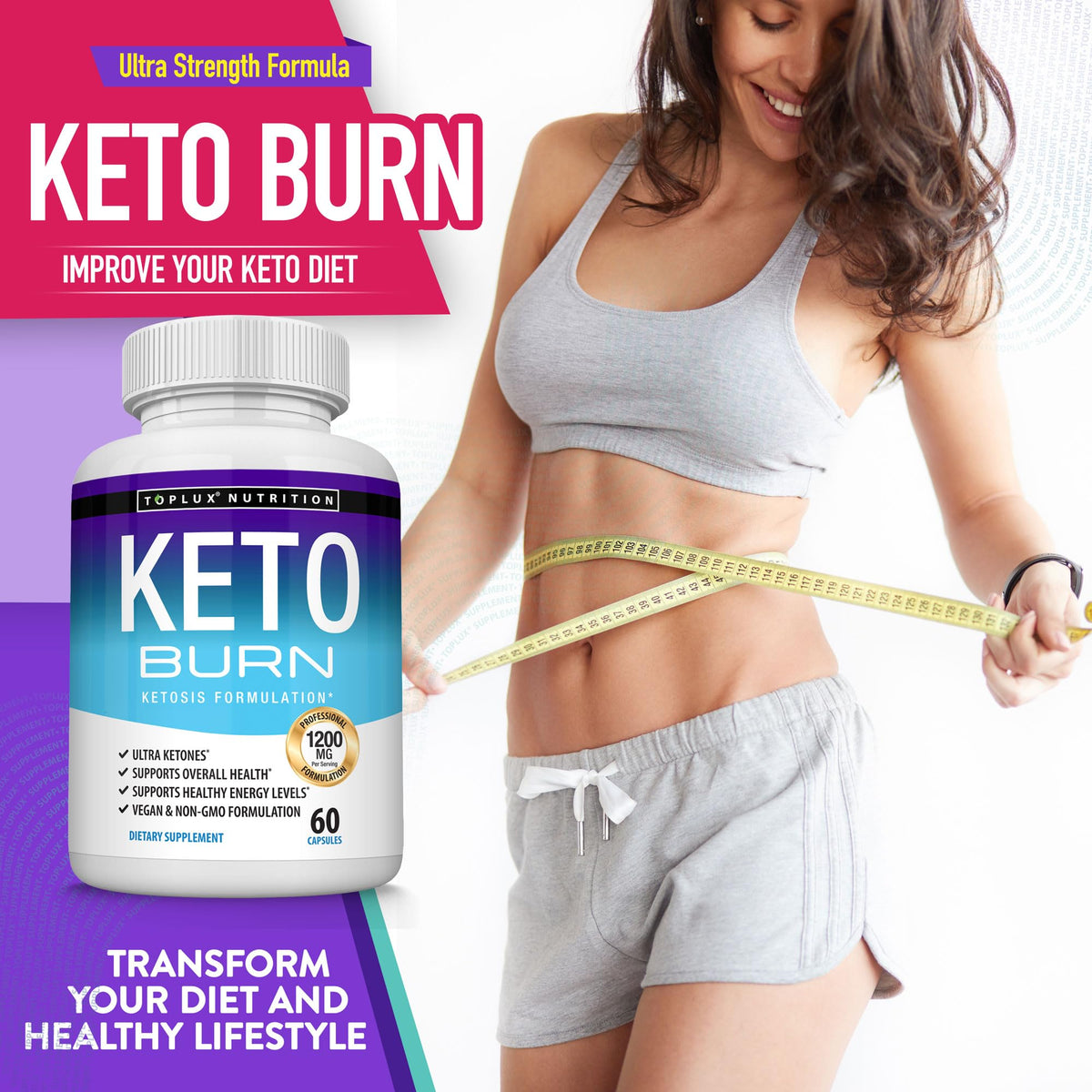 Toplux Keto Burn 1200mg Raspberry Ketones & Green Tea - 60 Capsules - image 5