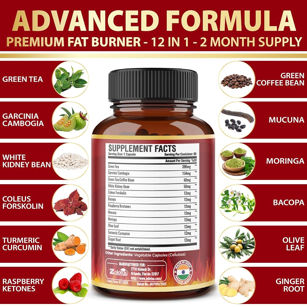 Zolotus Weight Loss Pills for Women Metabolism Booster - 120 Capsules - image 4