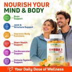 SHIFAA NUTRITION Vegan Omega 3 Gummies with DHA - 60 Gummies - image 3