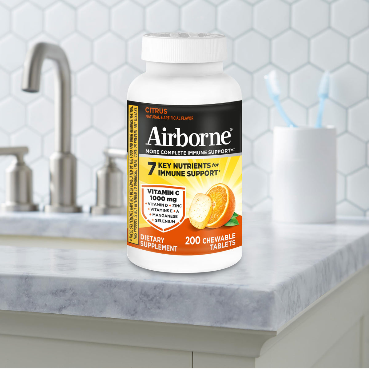 Airborne Vitamin C 1000mg Immune Support Chewable Tablets - 200 Count - image 13
