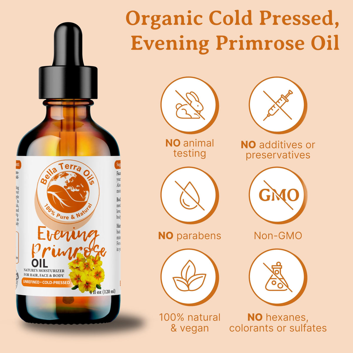 Bella Terra Oils Natural Evening Primrose Oil - 4 Fl Oz - image 4