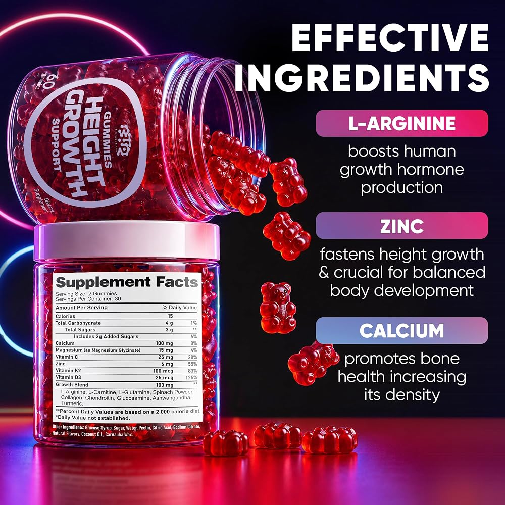 BTQ BIOTEQUE LAB BIOTEQUELAB Height Growth Increase Gummies Vitamins