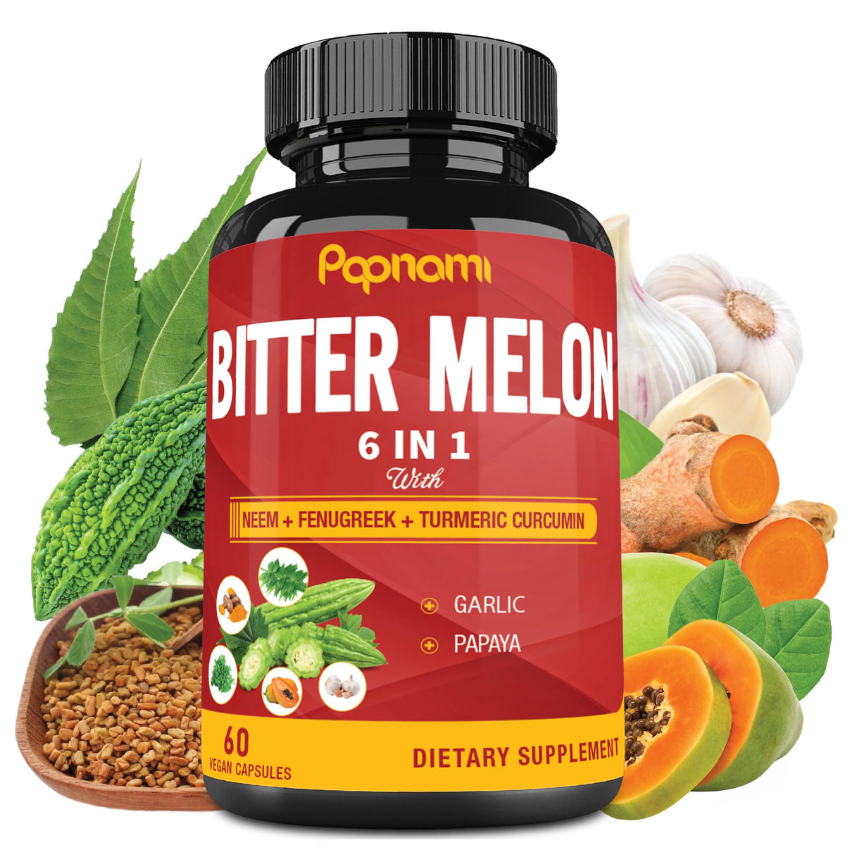 Papnami Bitter Melon Extract Capsules - 60 Count