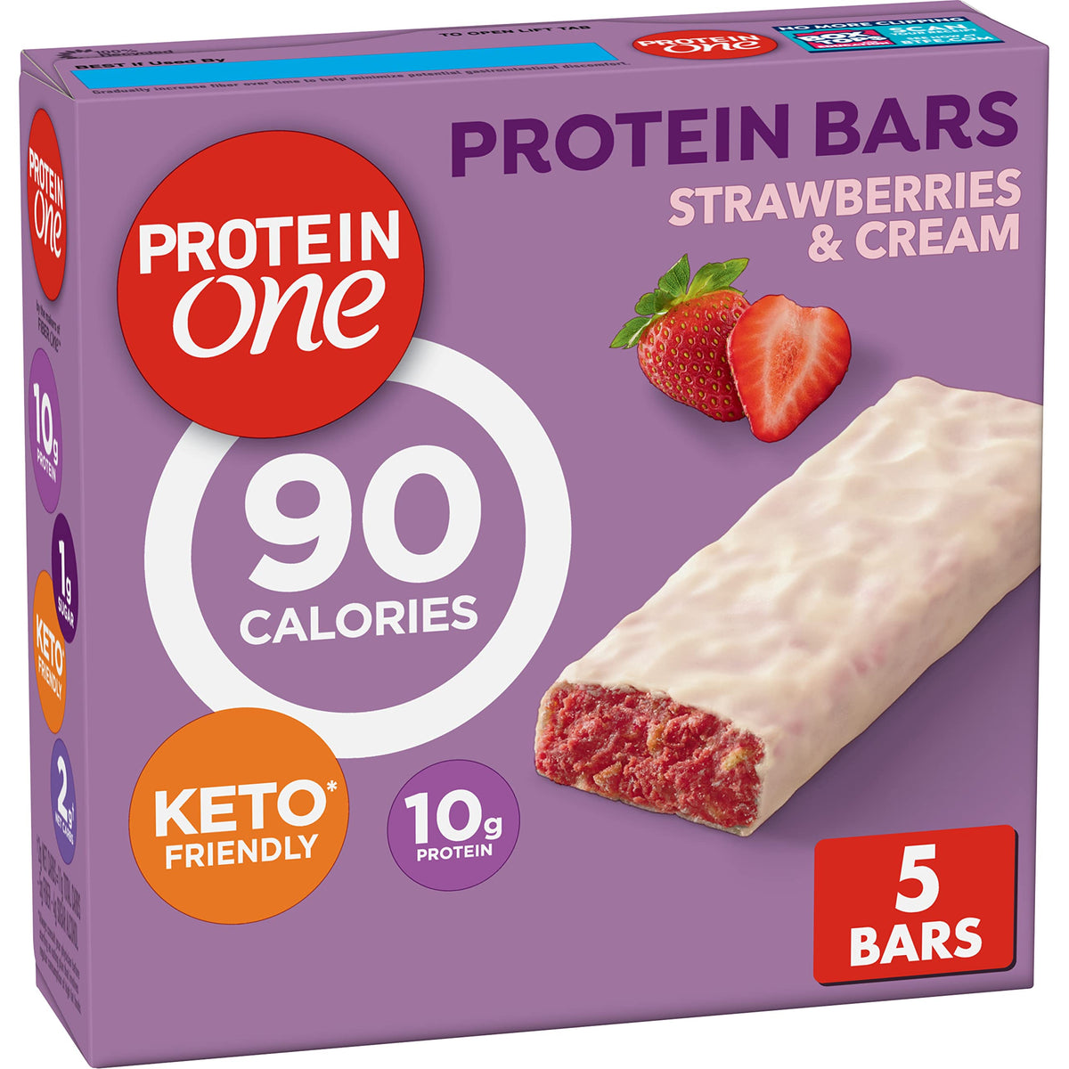 Protein One Strawberries & Cream Protein Bars - 5 Count