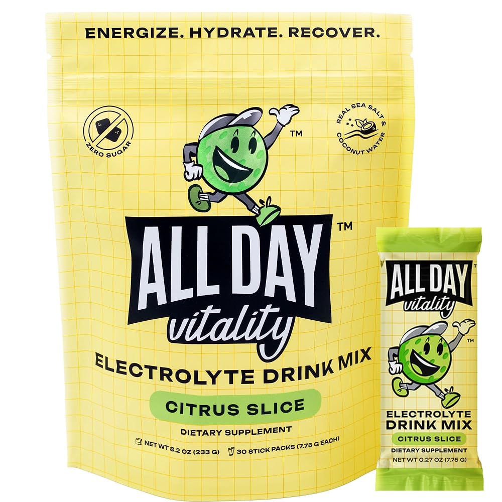 ALL DAY Vitality Pickleball Electrolyte Powder Packets