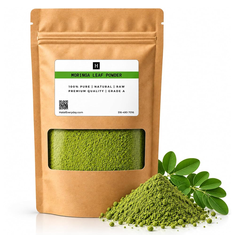 HalalEveryDay Moringa Leaf Powder for Energy - 16 oz