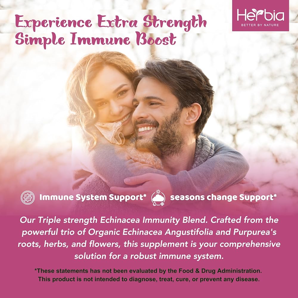 HERBIA 3X Echinacea Immune Support Liquid Extract - 60ml - image 4