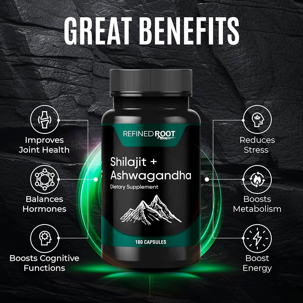 Blast Supplements Shilajit & Ashwagandha 1000mg/500mg - 180 Capsules - image 3