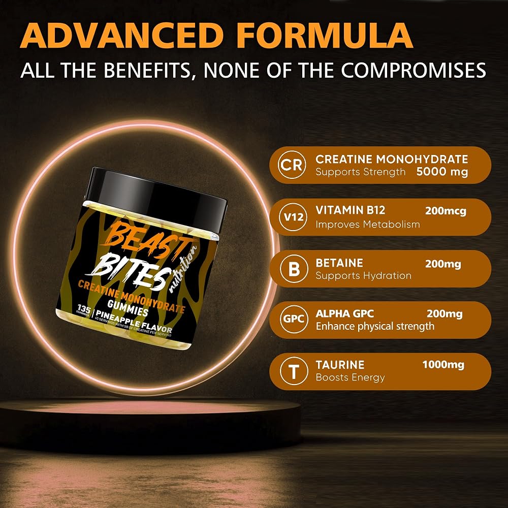 BEAST BITES Nutrition Creatine Monohydrate Gummies - 135 Count - image 7