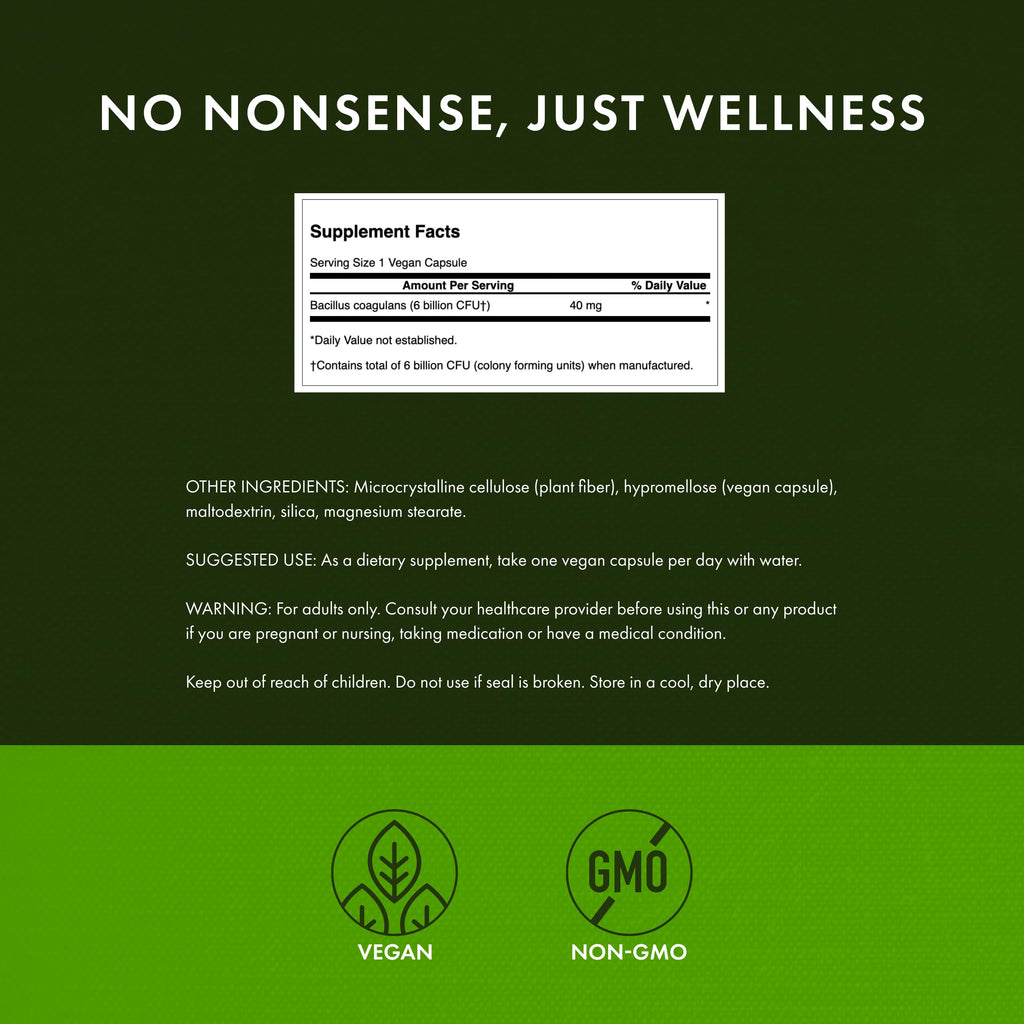 Swanson Bacillus Coagulans - Natural Probiotic Supplement Supporting