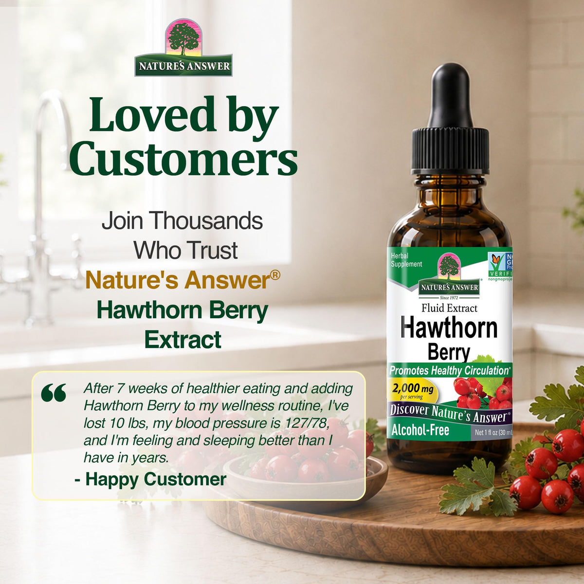 Nature's Answer Hawthorn Berries Herbal Extract - 1 Fl Oz - image 8