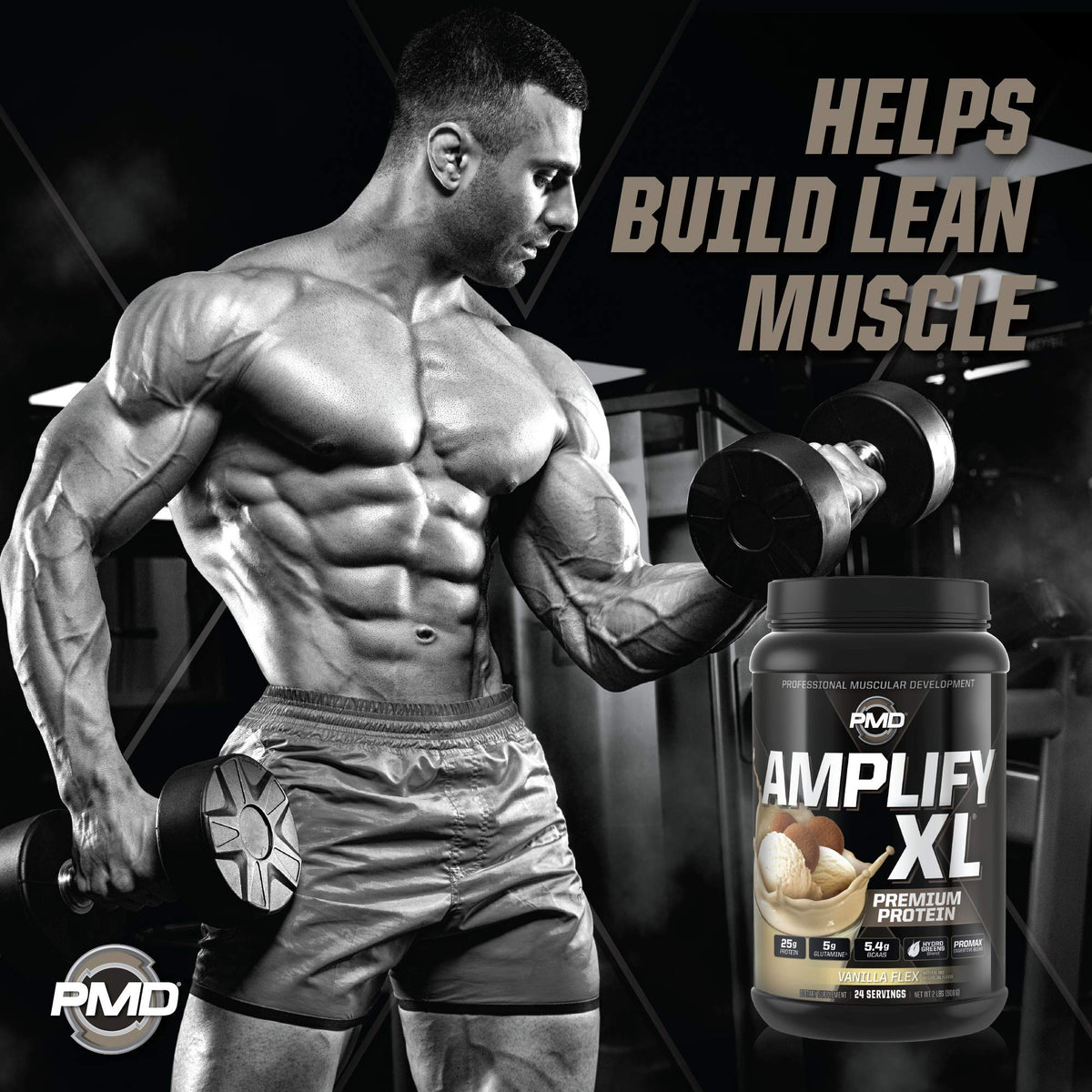 PMD Sports Amplify XL Whey Protein Hydro Greens Blend