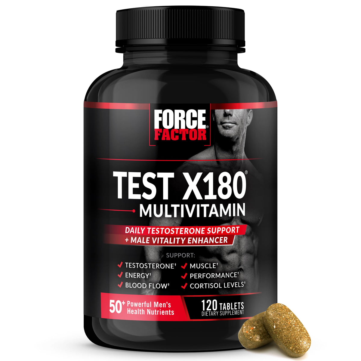 Force Factor Test X180 Multivitamin for Men - 120 Tablets