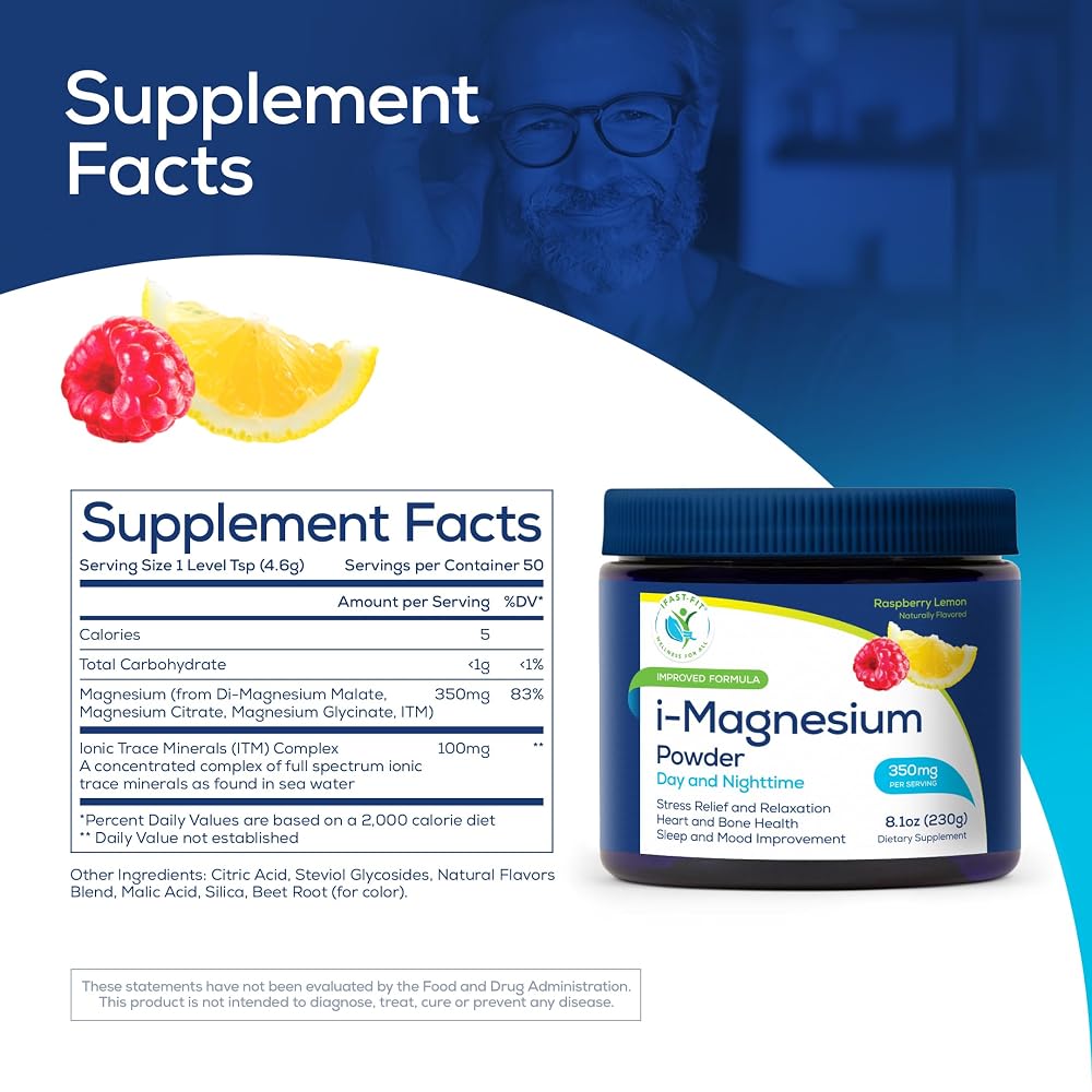 ifastfit Magnesium Powder Citrate Malate Glycinate Blend - 8.4 oz - image 5