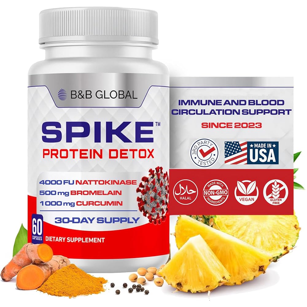 Spike Protein Detox 3-in-1 Immune Support Formula - 60 Capsules