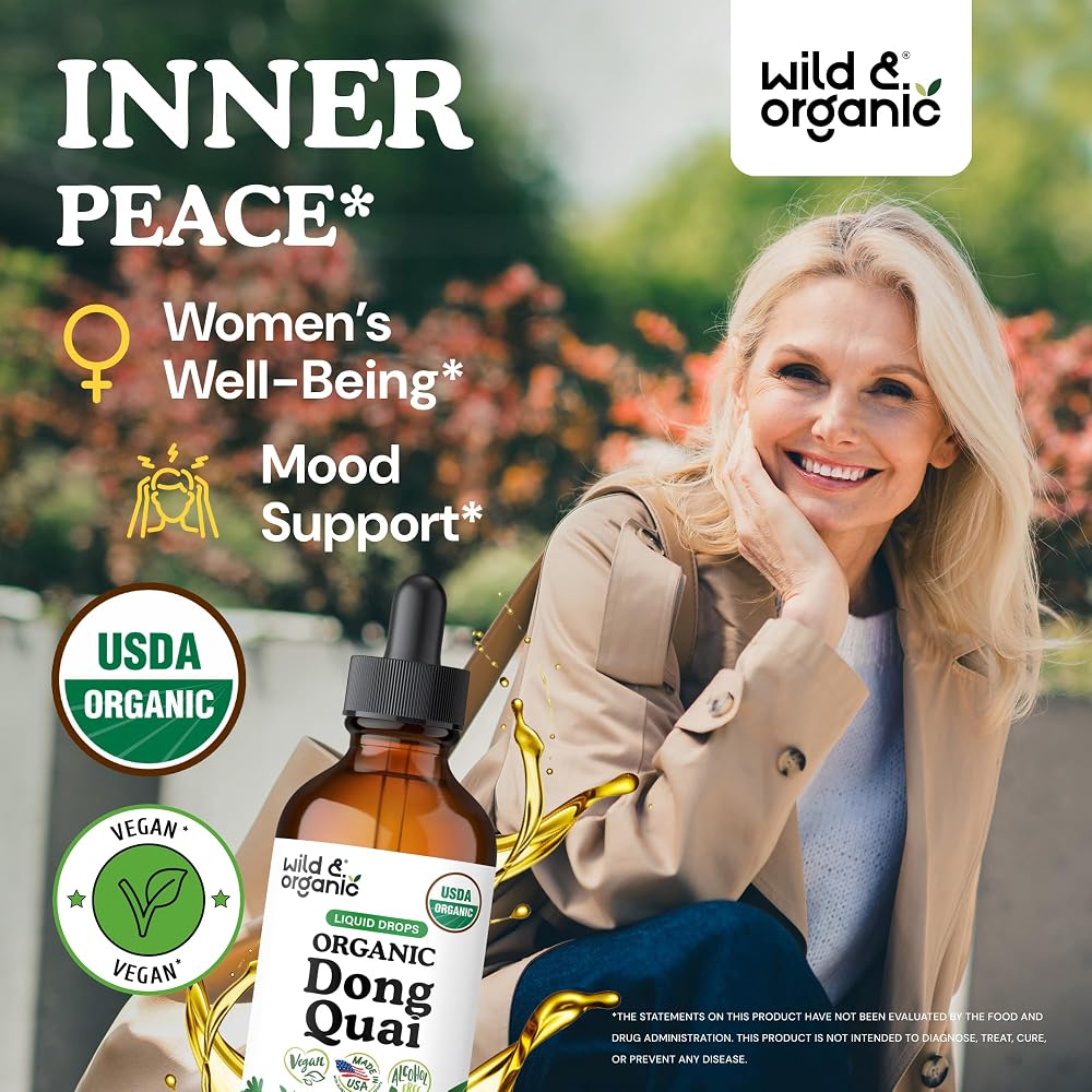 Wild & Organic Dong Quai Supplement for Menopause Support - 4 fl oz - image 2