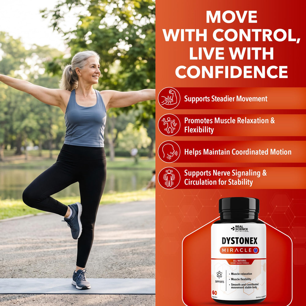 Real Science Nutrition Dystonex Muscle Support - 60 Capsules - image 2