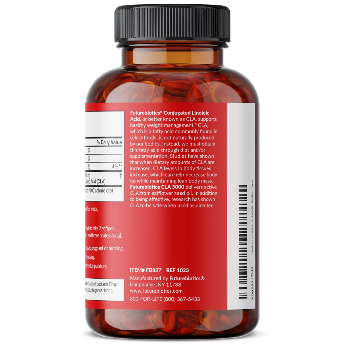 Futurebiotics CLA 3000 Conjugated Linoleic Acid - 120 Softgels - image 5