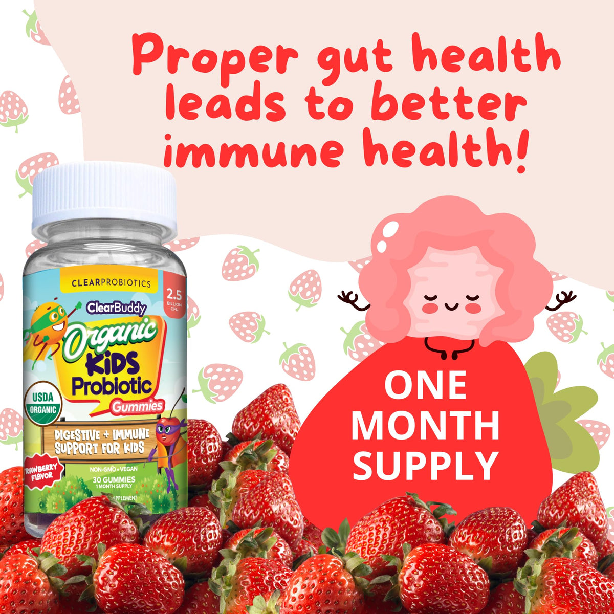 Clear Probiotics Clear Buddy Probiotic Gummies for Kids 2-6 - 30 Count - image 5