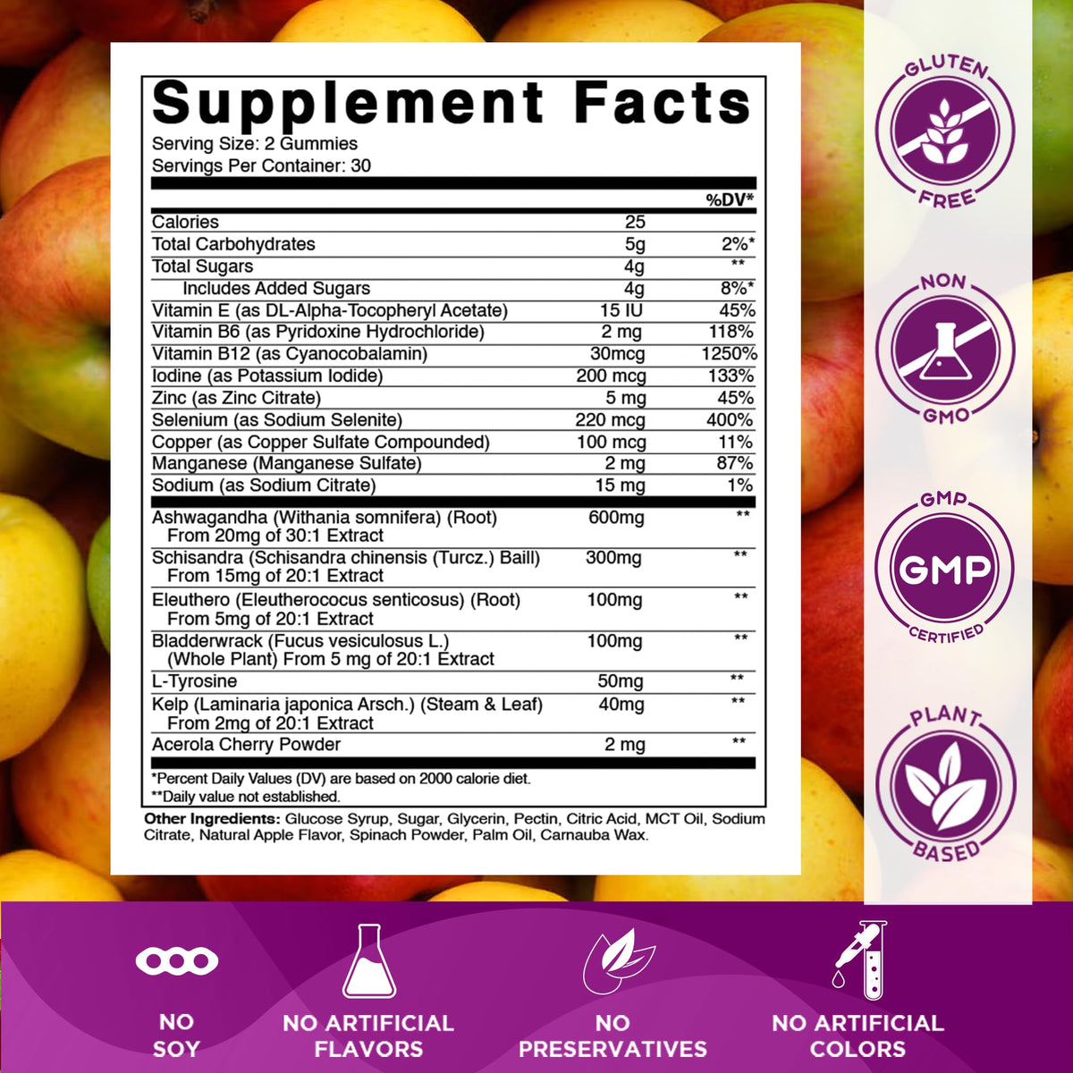 Vitamatic Thyroid Gummies with Iodine & Kelp - 60 Gummies - image 2