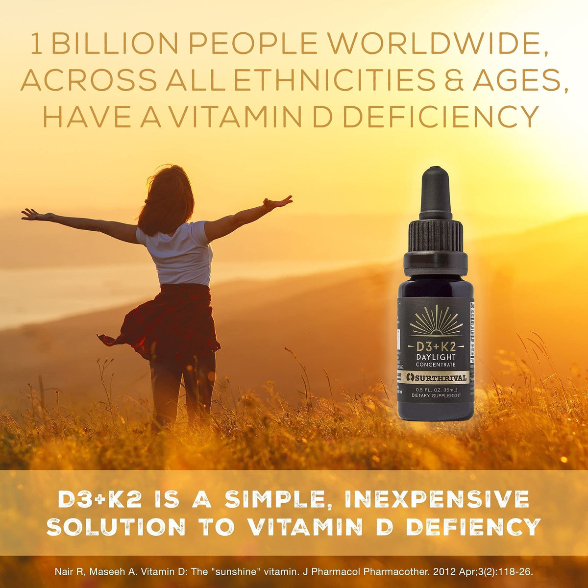 Surthrival Vitamin D3+K2 Daylight Concentrate - 0.5 oz - image 3