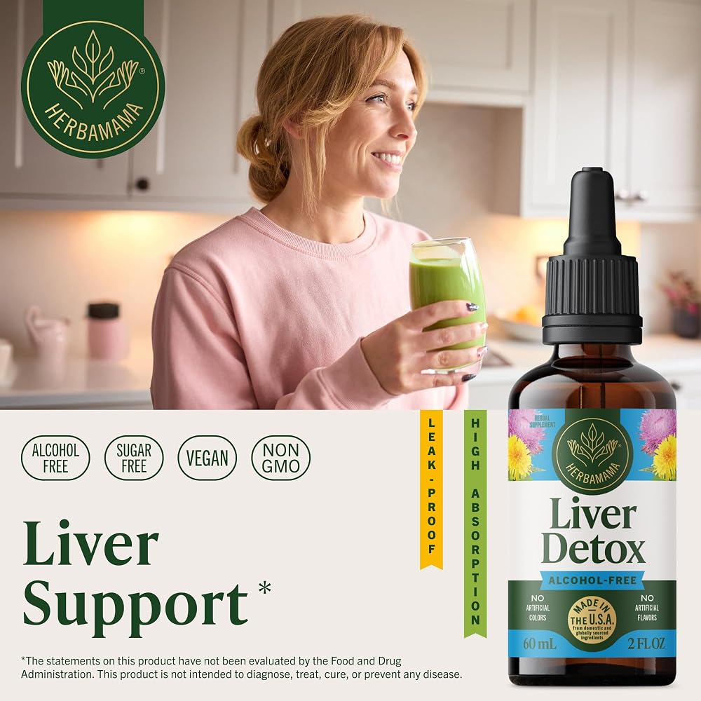 HERBAMAMA Liver Cleanse Detox & Repair Liquid - 2 Fl Oz - image 2